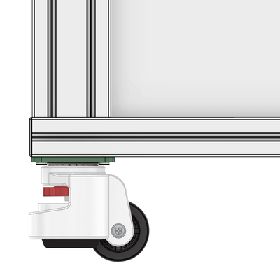 31-SPLEV80F-5 MODULAR SOLUTIONS CASTER 90MM, SWIVEL PLATE WITH HEIGHT ADJUSTMENT TOP FLAT PLATE/BALL BEARING